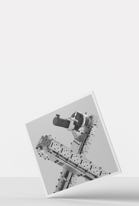 CAD-Modell des LS Link Compact mit Antrieb zur Integration in eine kompakte Automationsanlage.